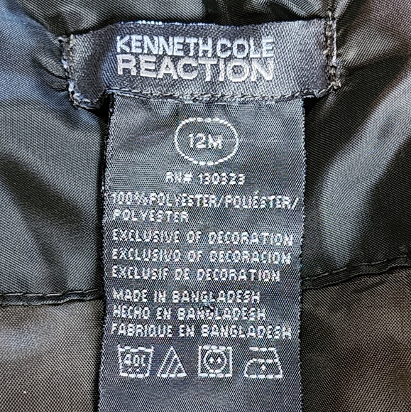 Kenneth Cole Reaction Toddler Puffer Vest 12M Black Hooded Zip Jacket - Picture 9 of 9